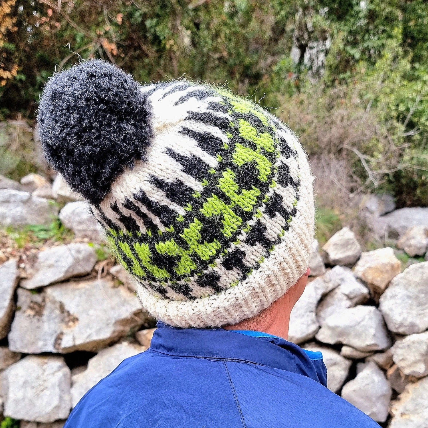 Bonnet unisex "Skaane" en Laine d'Agneau vert