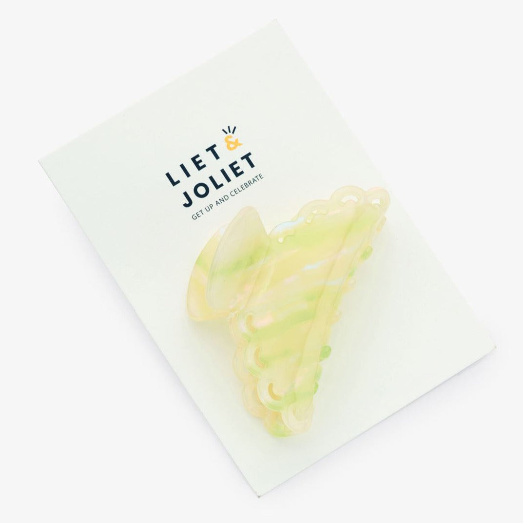 Hair clip "Vivi", green/yellow