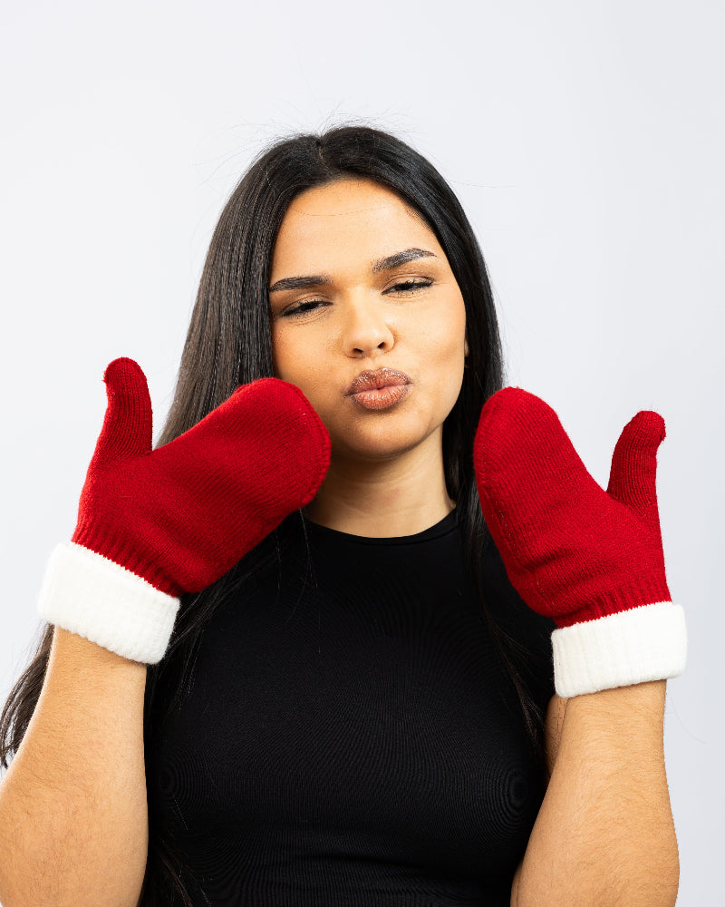 Moufles tricotées avec doublure douce "Santa"