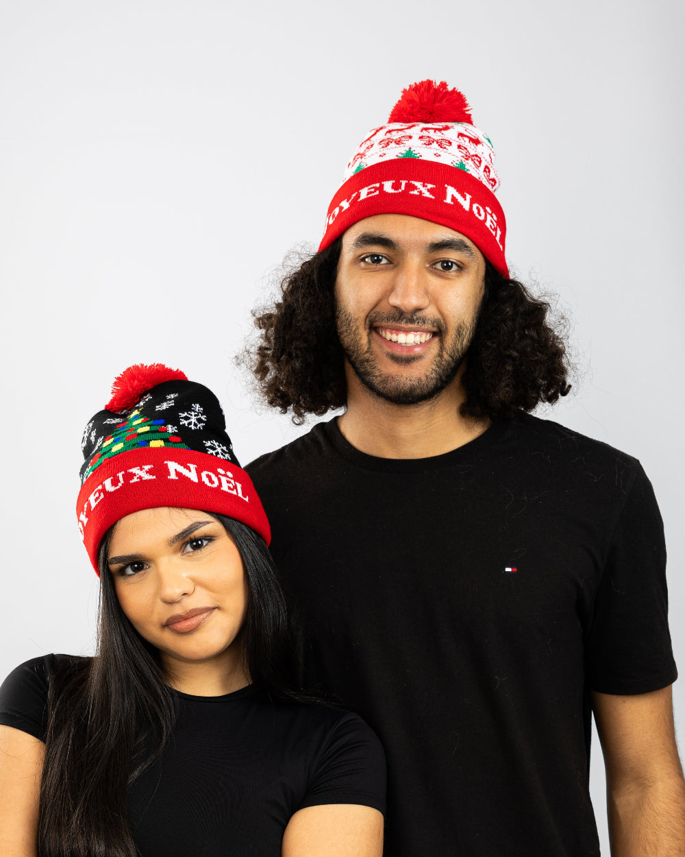 Bonnet de Noël "Joyeux Noël" blanc