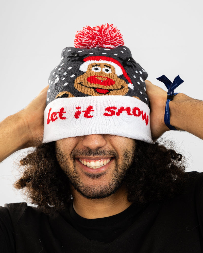 Let it Snow Flashing Christmas Hat