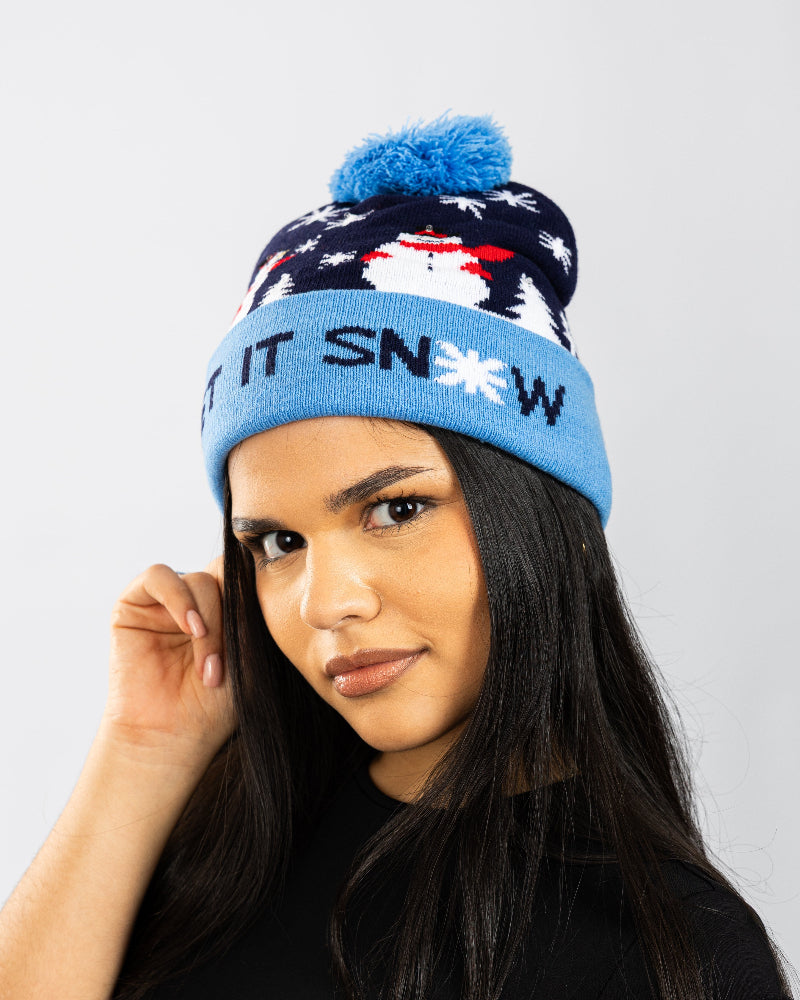 Flashing Santa Hat “Let it Snow!”