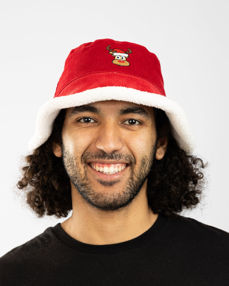 Reversible "Rudolph the Reindeer" bucket hat