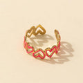 Adjustable ring "Annabelle", pink