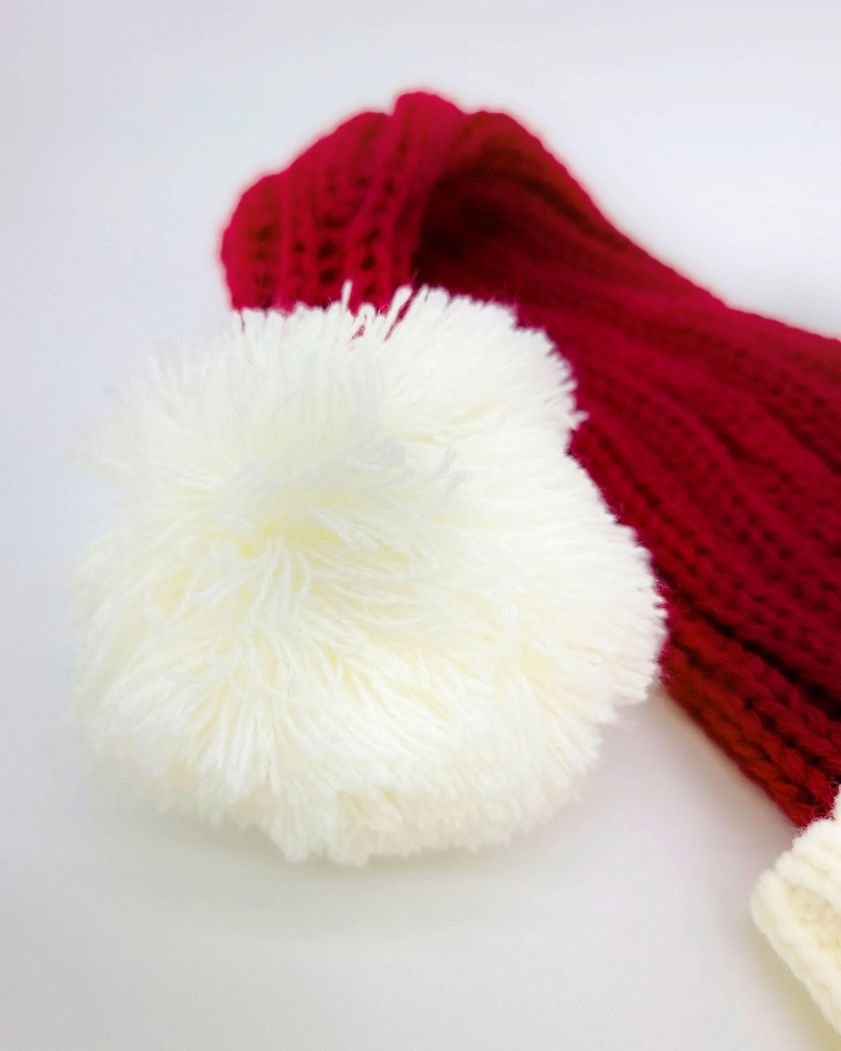 Bonnet de Père Noël Tricoté pour tout-petits rouge/blanc