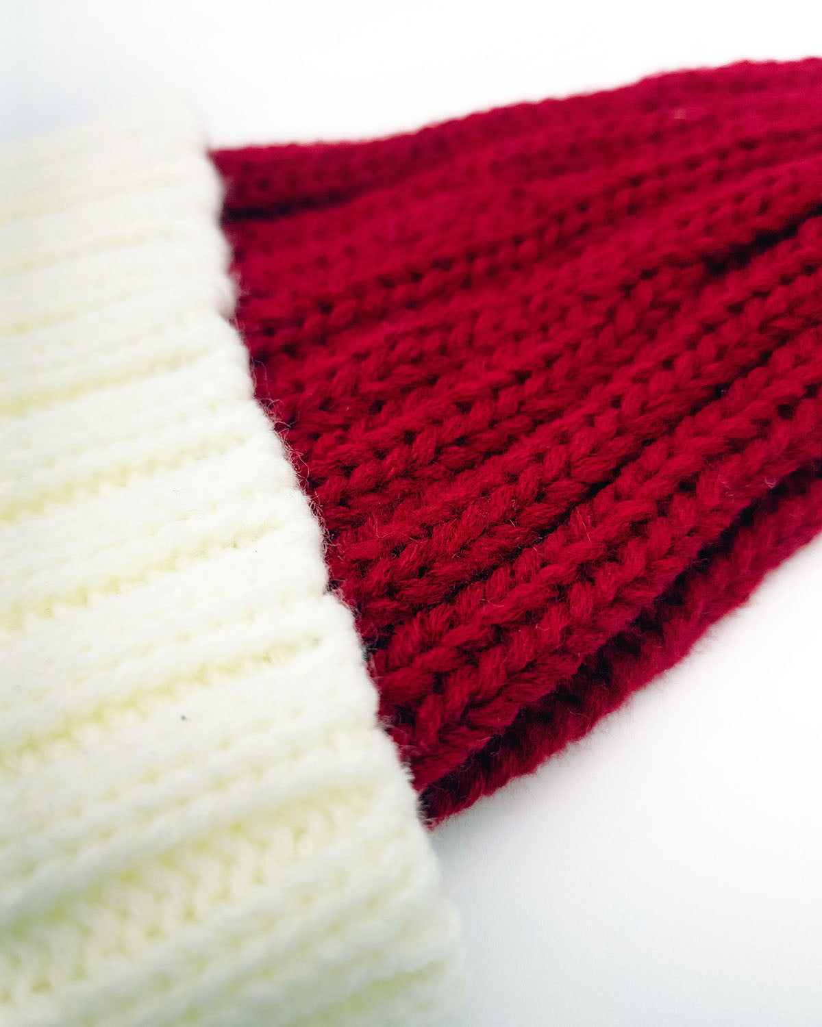 Bonnet de Père Noël Tricoté pour tout-petits rouge/blanc