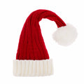 Bonnet de Père Noël Tricoté pour tout-petits rouge/blanc