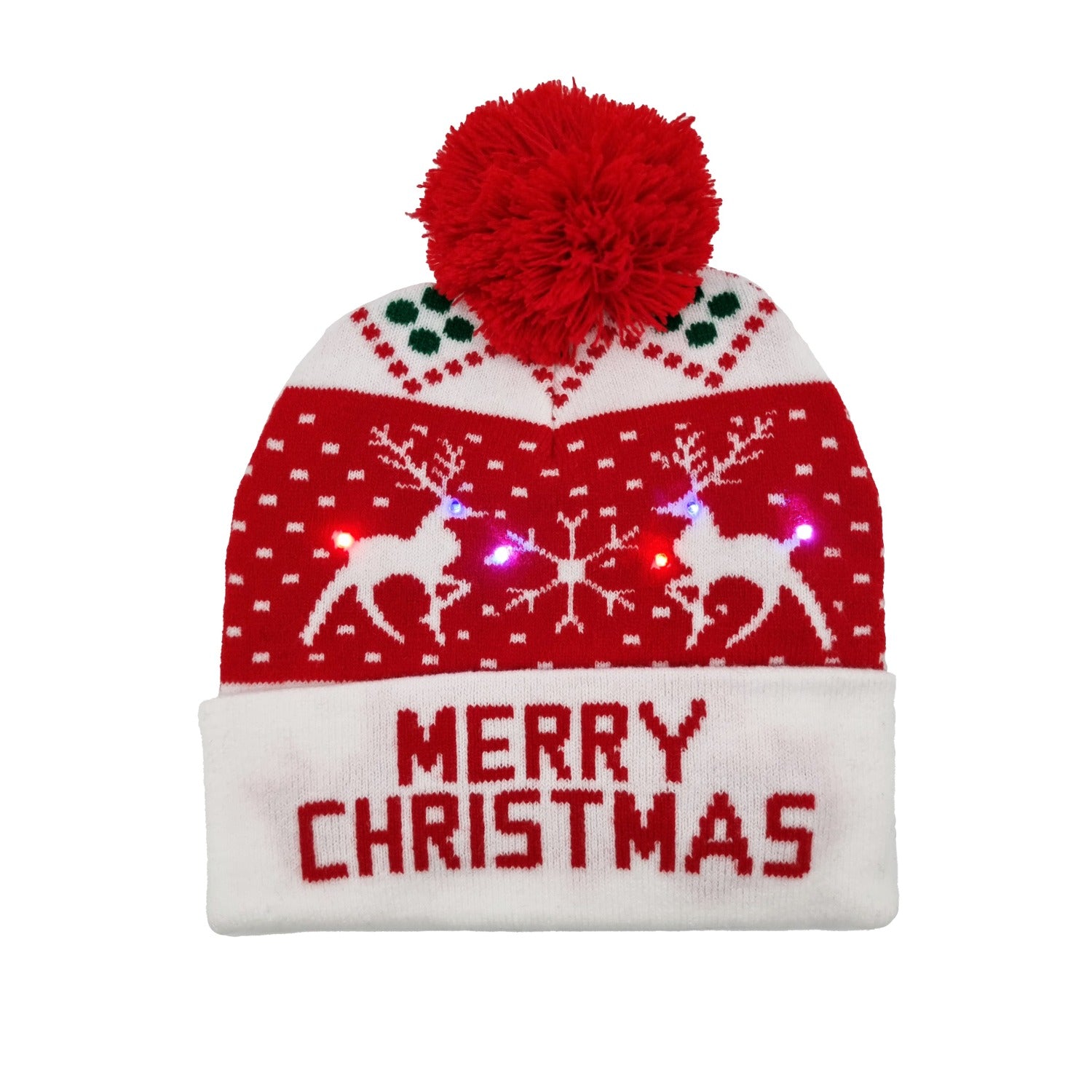 Bonnet de Noël clignotant "Merry Christmas!"