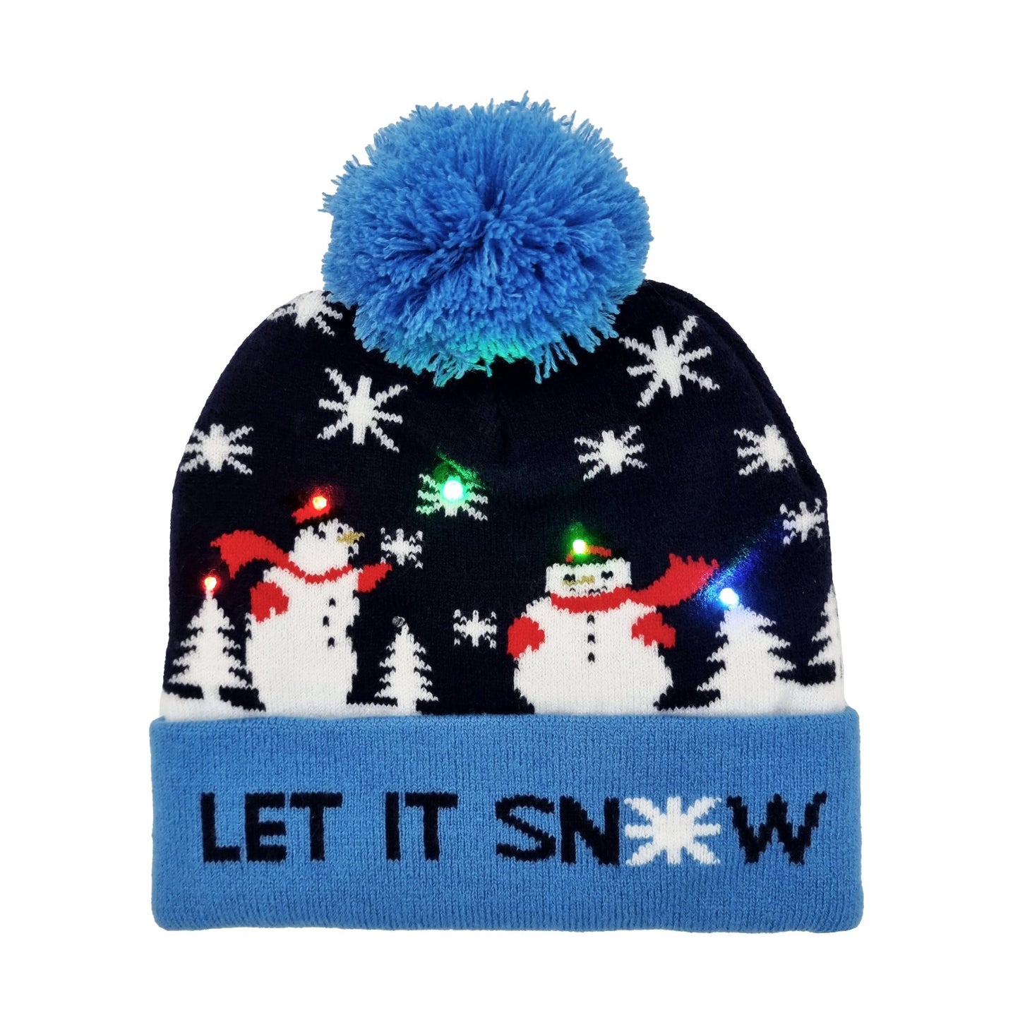 Bonnet de Noël clignotant "Let it Snow!"