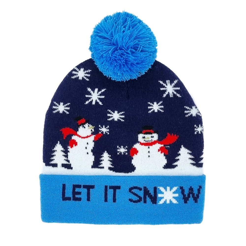 Bonnet de Noël clignotant "Let it Snow!"