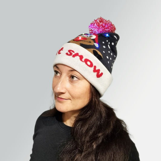 Let it Snow Flashing Christmas Hat