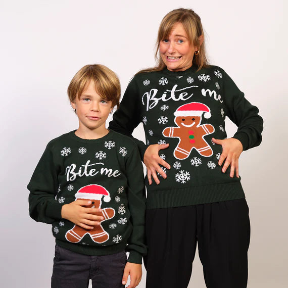 Pull de Noël bonhomme en pain d'épice, coton BIO