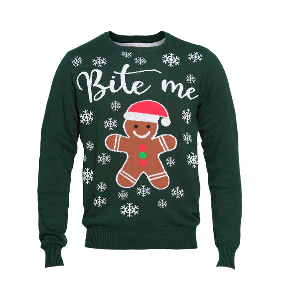 Gingerbread man Christmas sweater, ORGANIC cotton