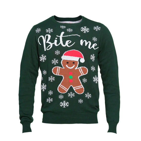 Pull de Noël bonhomme en pain d'épice, coton BIO