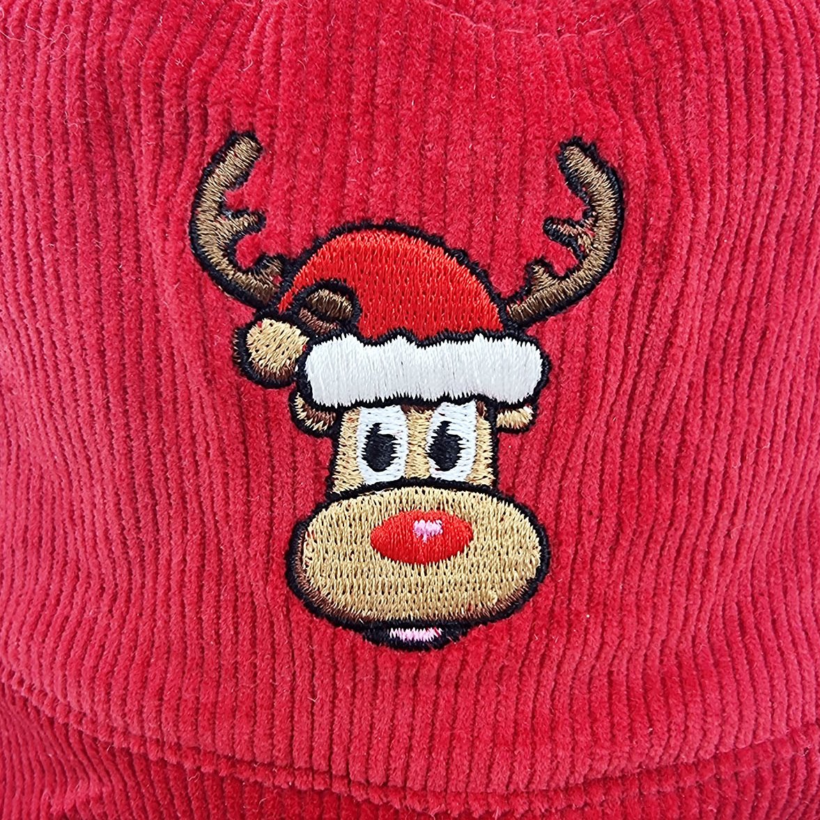 Chapeau bob "Rudolph le renne" réversible