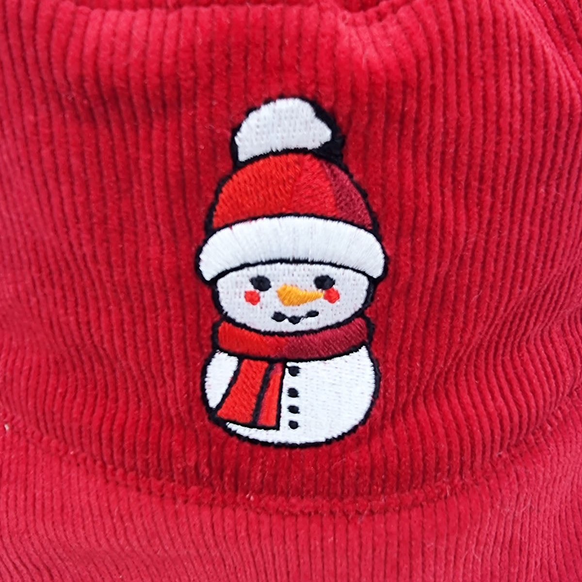 Chapeau bob "Bonhomme de neige" réversible
