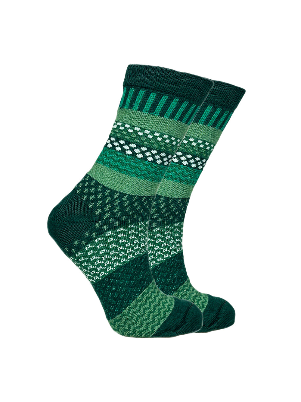 Emerald green wool socks, pack of 2 pairs