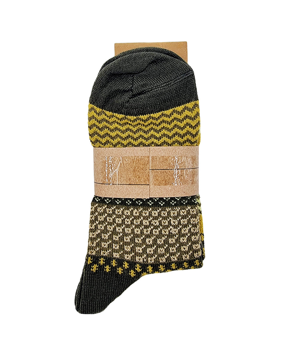 Green wool socks, pack of 2 pairs