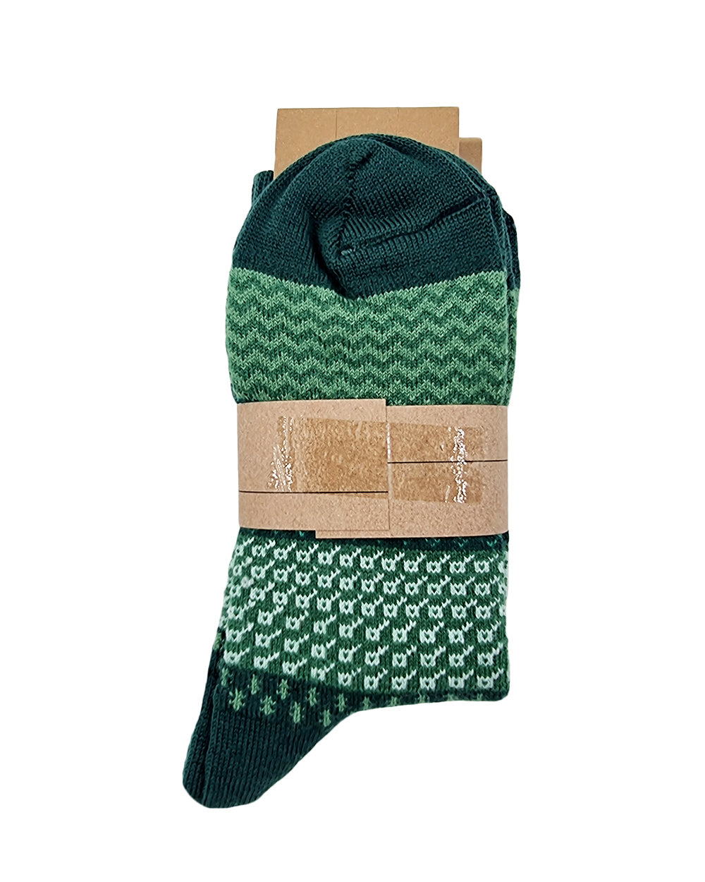 Emerald green wool socks, pack of 2 pairs