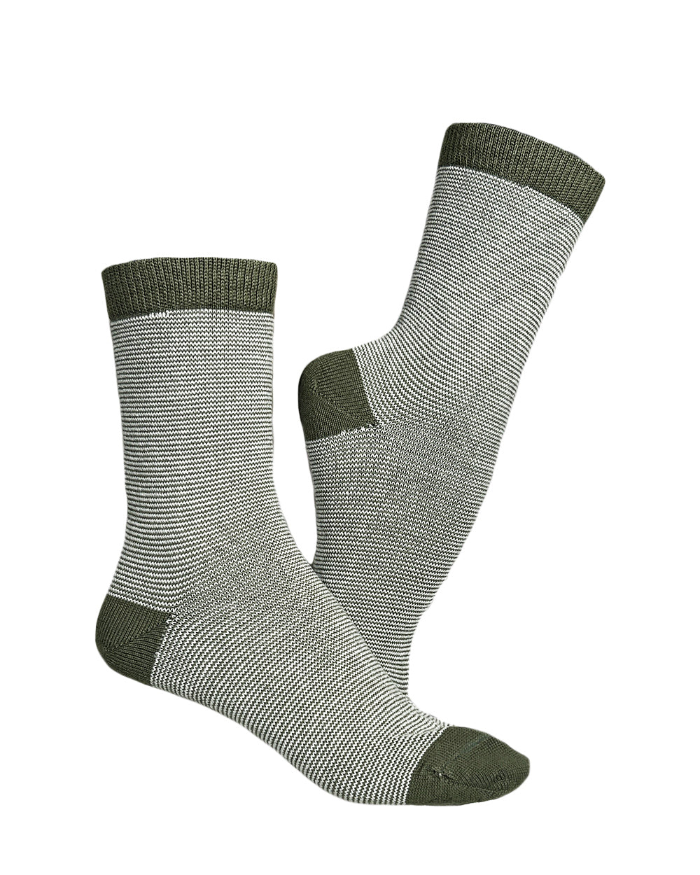 Chaussettes en Laine à rayures vertes, lot de 2 paires