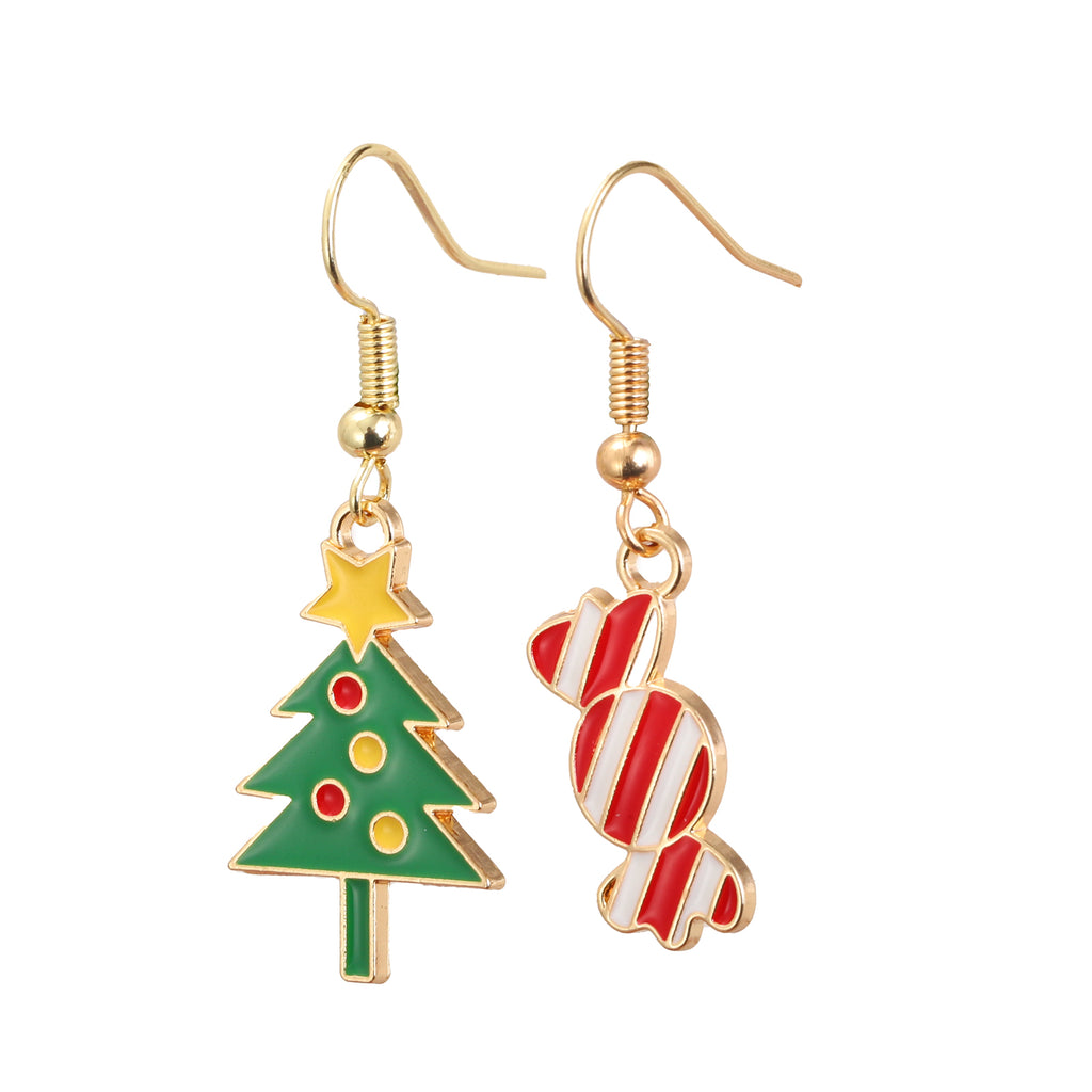 “Snowman &amp; Candycane” Earrings