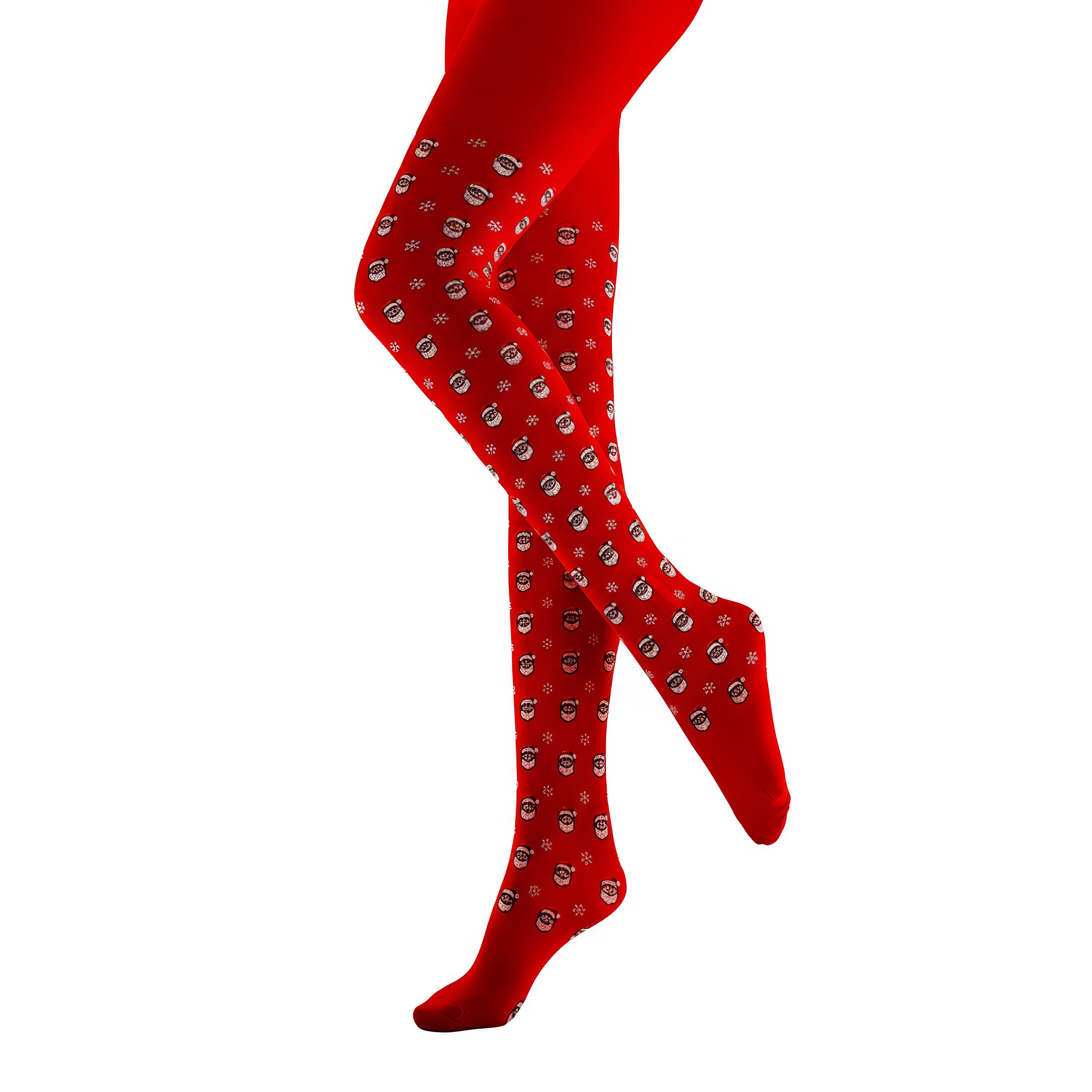 Collants rouges avec Père Noël