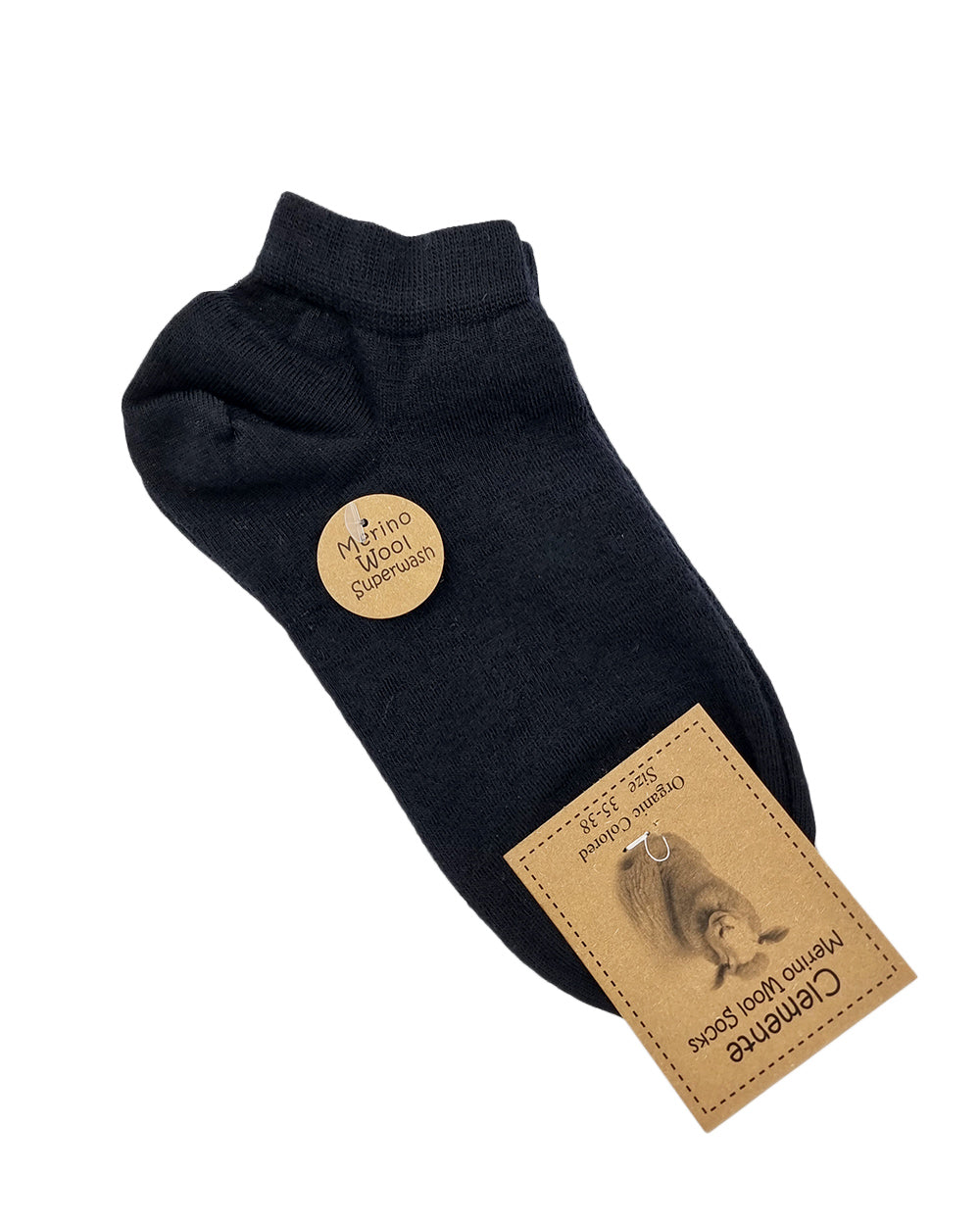 Chaussettes courtes en laine mérinos, noires