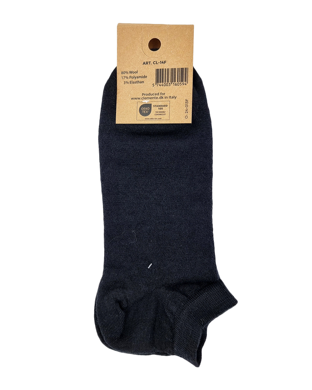 Chaussettes courtes en laine mérinos, noires