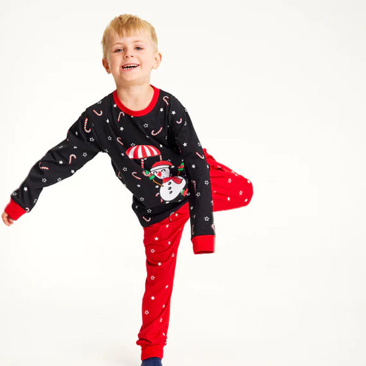 Pyjama de Noël "Bonhomme de neige" enfants coton BIO