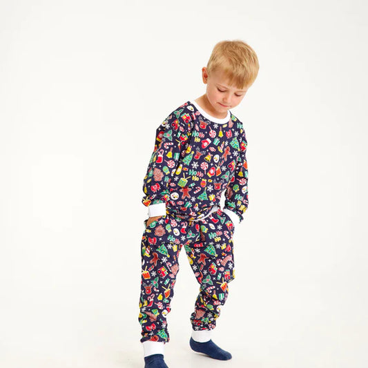 Children's Christmas pajamas "Crazy" organic cotton