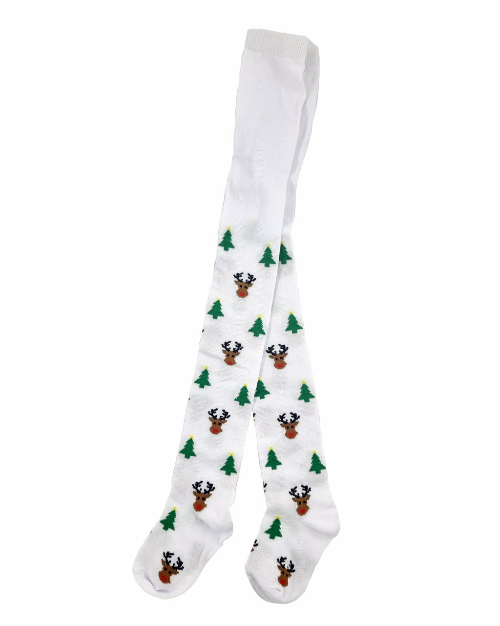 Collants pour enfants avec Rudolph, blancs