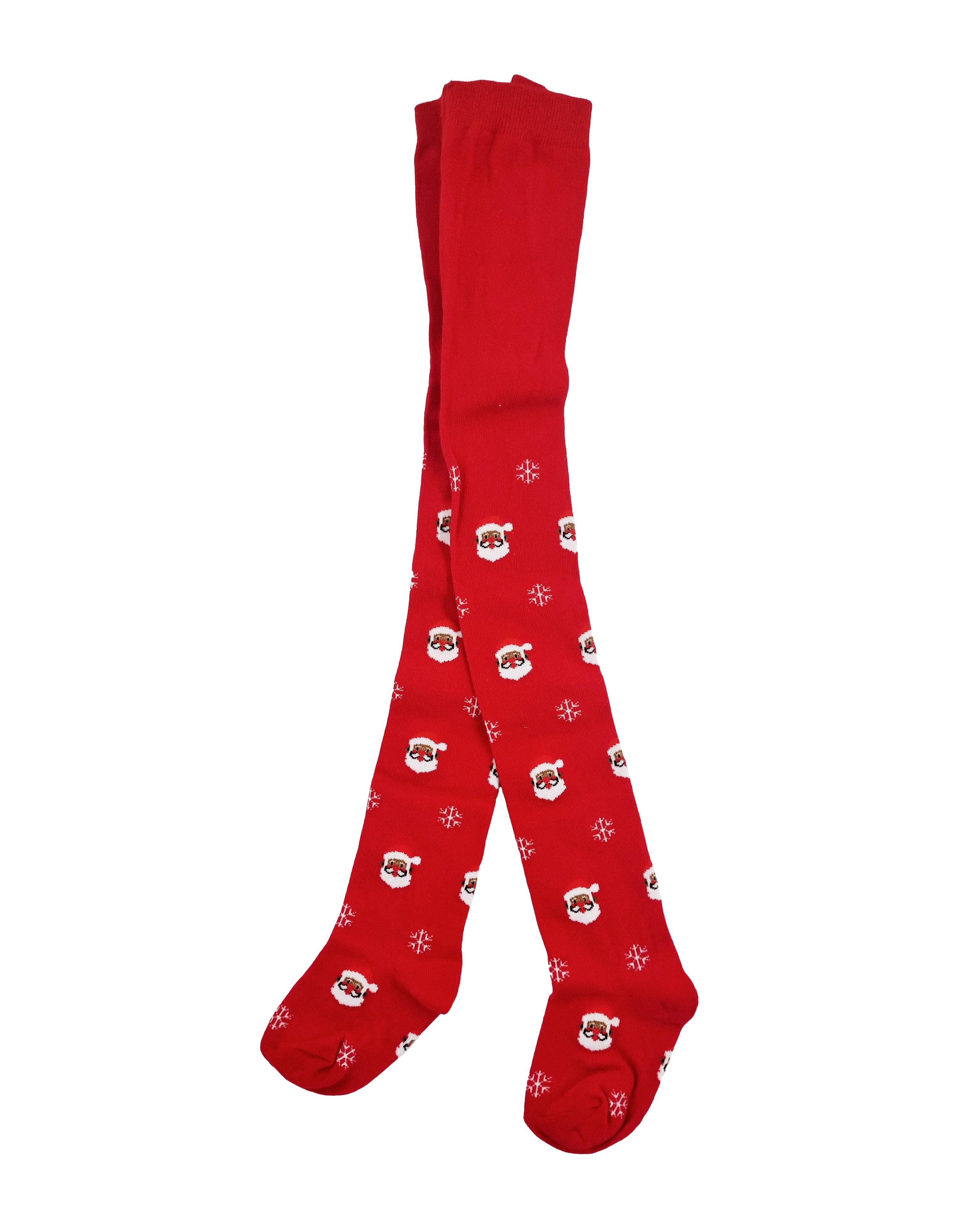 Collants pour enfants avec Père Noël, rouges