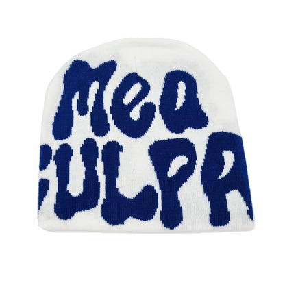 Y2K Mea Culpa hat white/blue