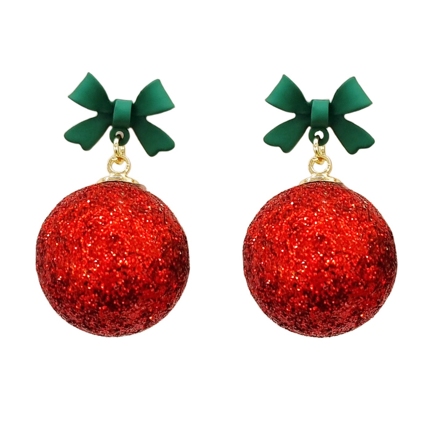 “Red Christmas Balls” Earrings