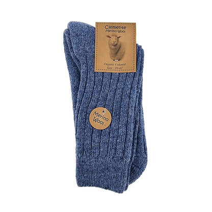 Chaussettes en laine mérinos, bleues