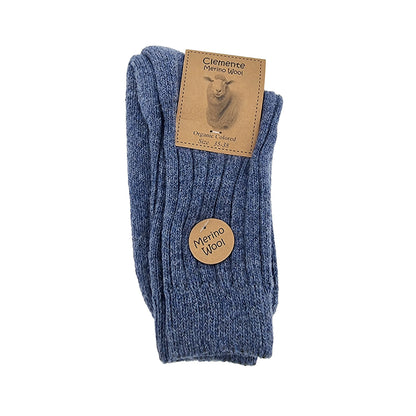 Chaussettes en laine mérinos, bleues