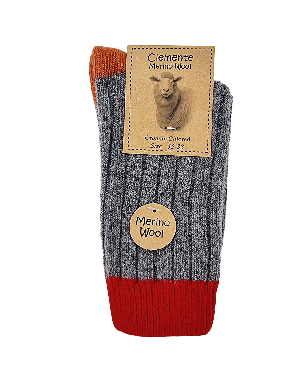 Chaussettes en laine mérinos, grises