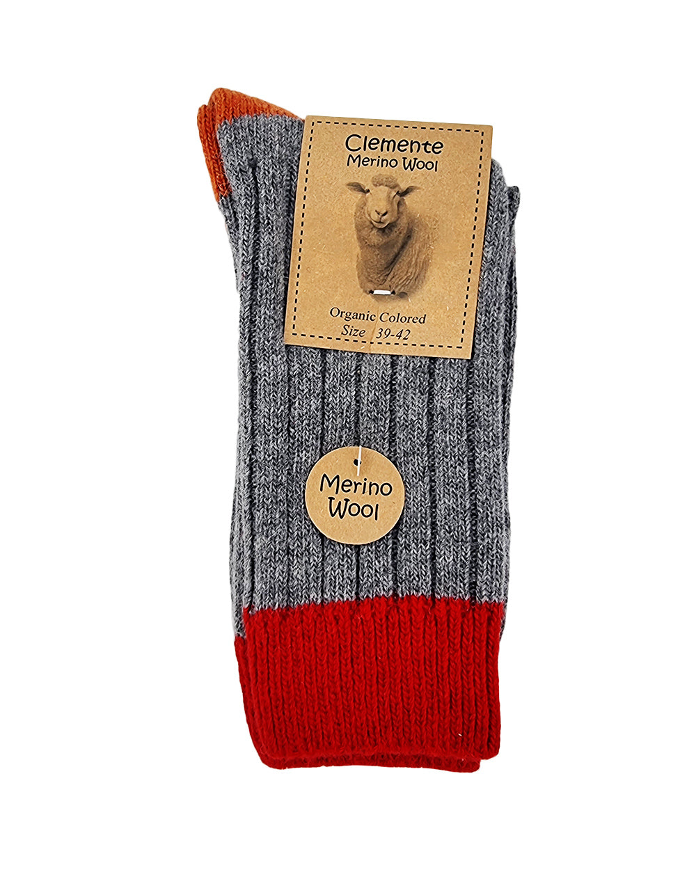 Chaussettes en laine mérinos, grises