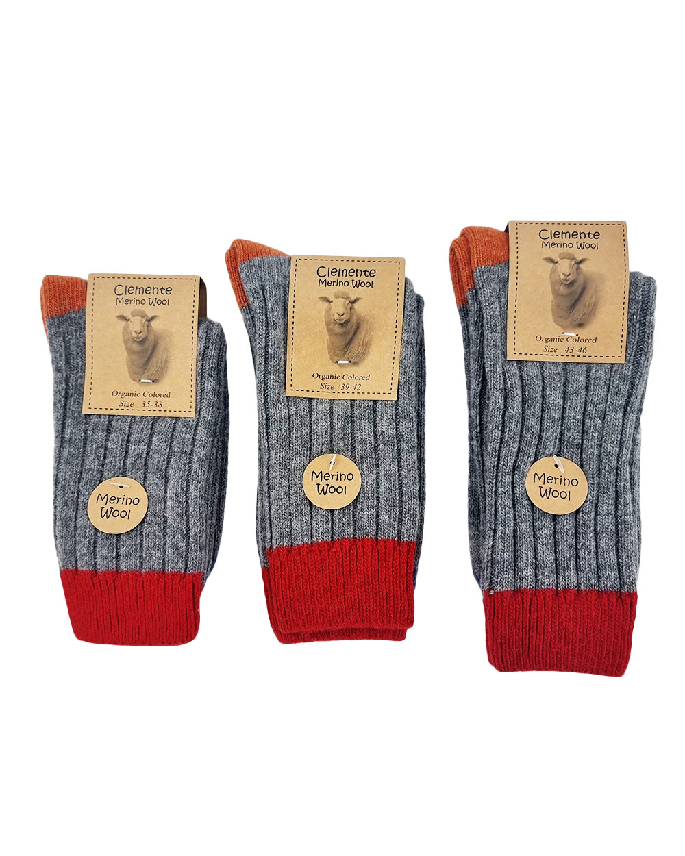 Chaussettes en laine mérinos, grises