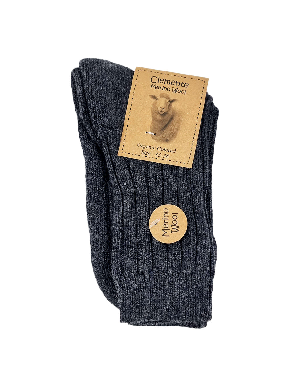 Chaussettes en laine mérinos, anthracite