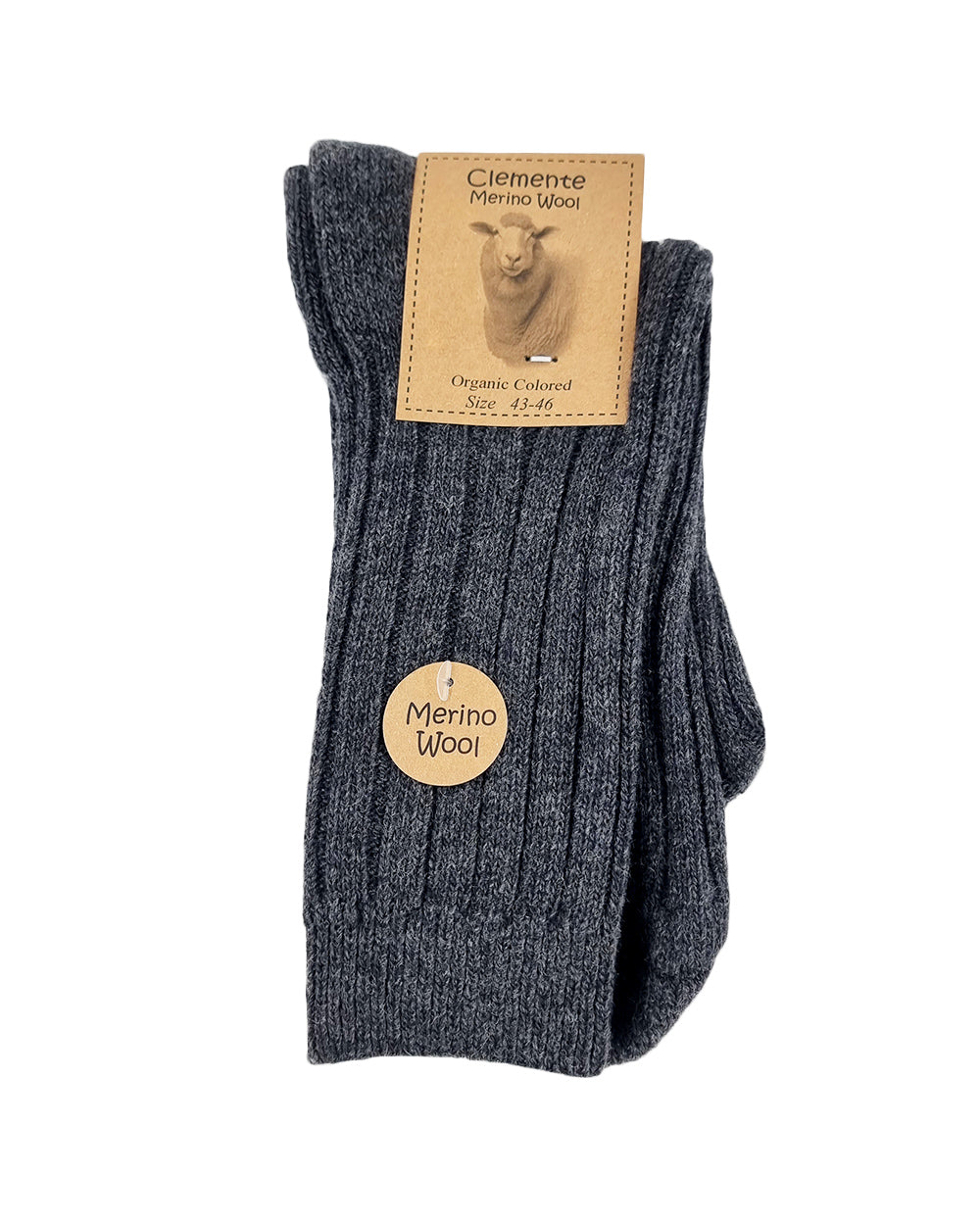 Chaussettes en laine mérinos, anthracite