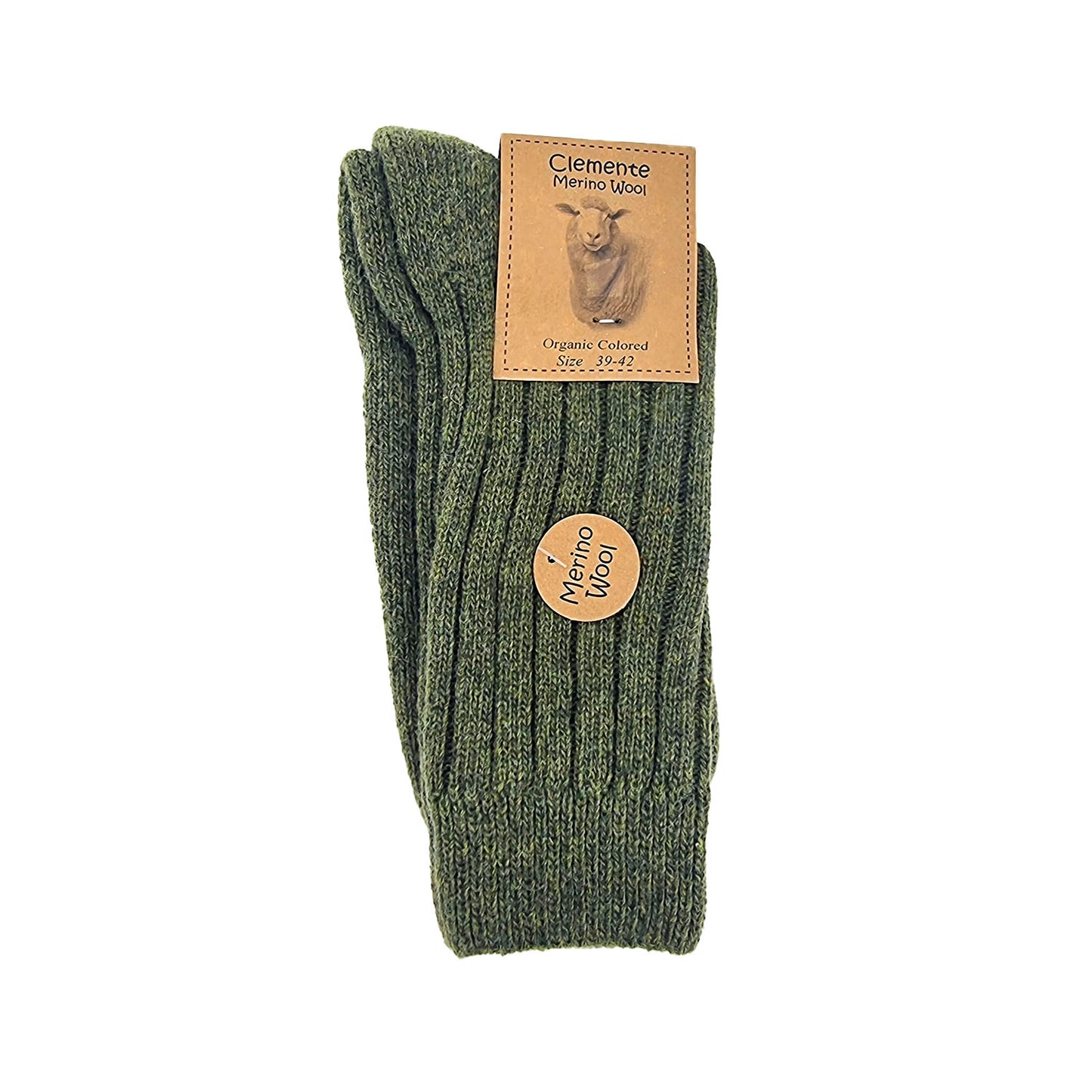 Merino wool socks, green