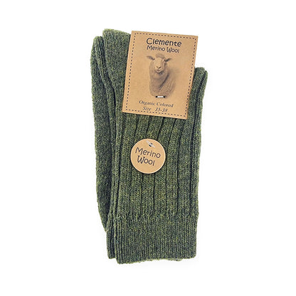 Merino wool socks, green