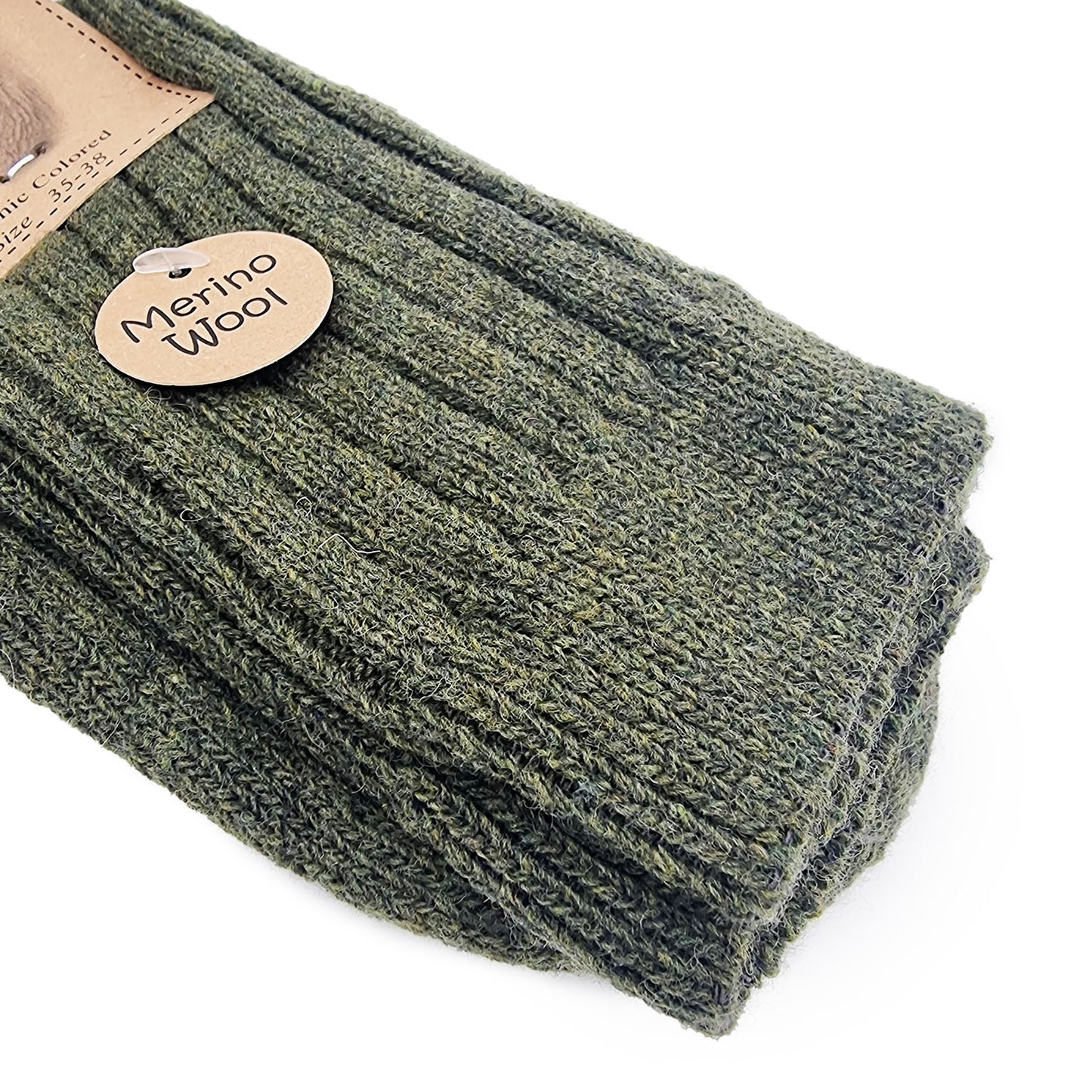 Merino wool socks, green