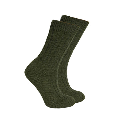 Chaussettes en laine mérinos, vertes