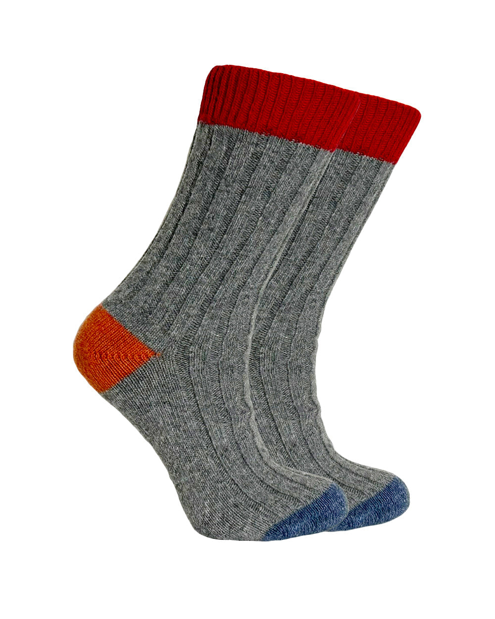 Chaussettes en laine mérinos, grises