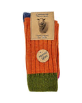 Merino wool socks, orange