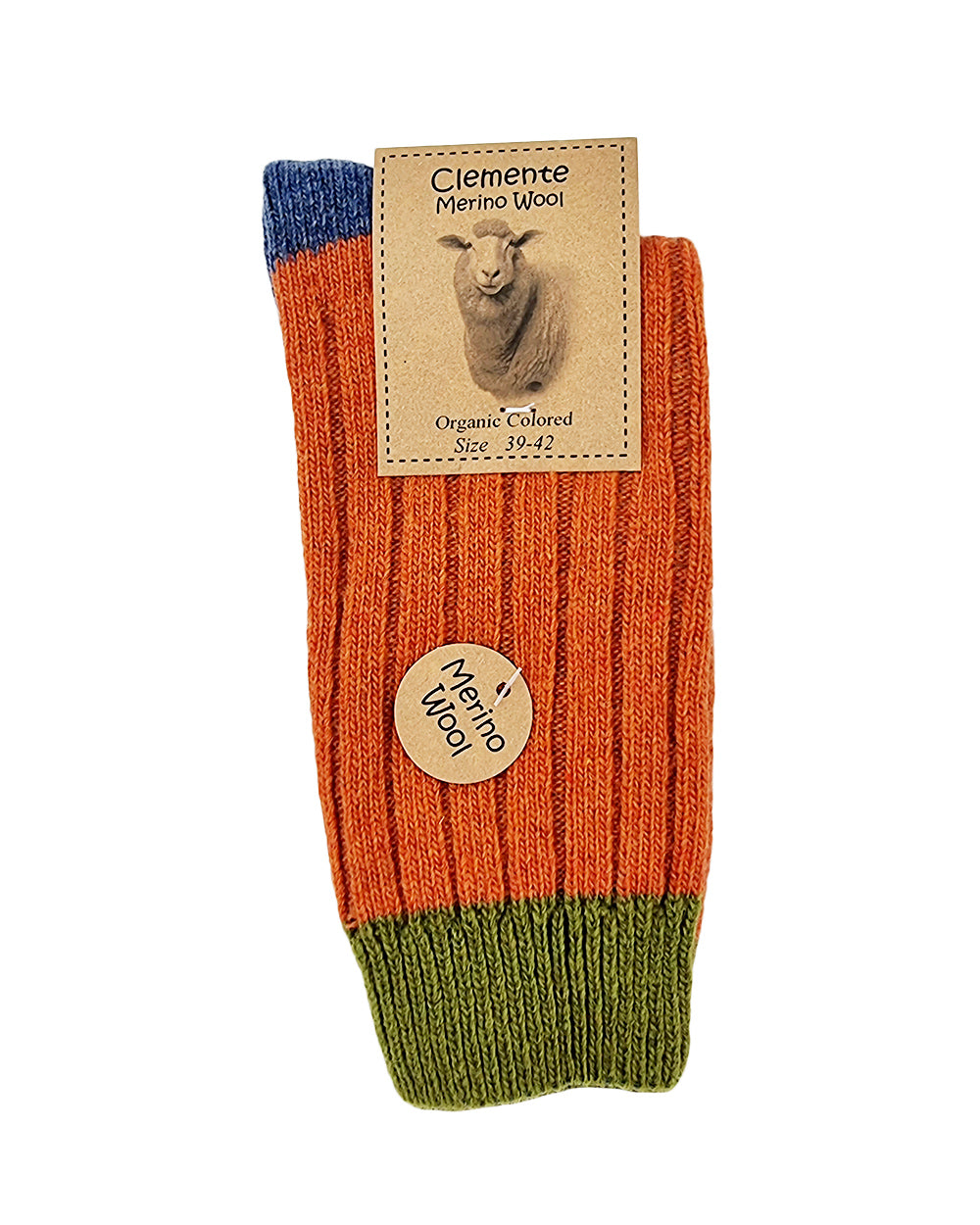 Chaussettes en laine mérinos, orange