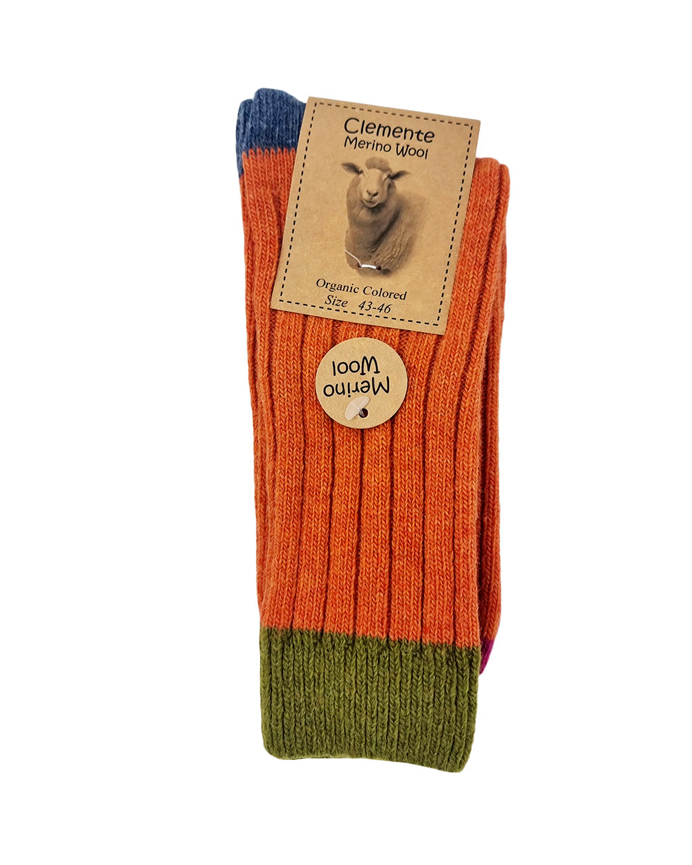 Chaussettes en laine mérinos, orange