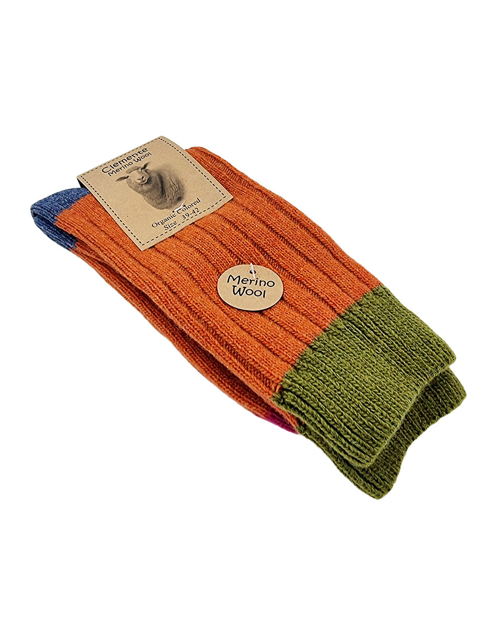 Chaussettes en laine mérinos, orange